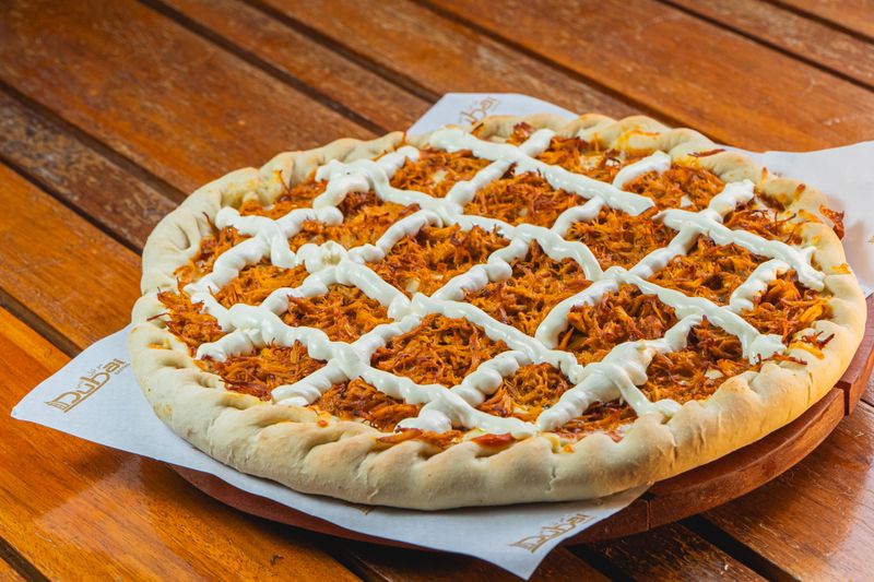 BBQ brisket pizza with smoky sauce